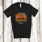 MacnyStore - Personalized Custom Name Happy Thanksgiving; Lovely Fall Pilgrim Sun Conure; Family T-Shirt