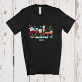 MacnyStore - Personalized Custom Name Christmas Wine Collection; Lovely Snow Drinking Drunker Bartender T-Shirt