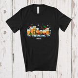 MacnyStore - Personalized Custom Name Christmas Beer Collection; Lovely Snow Drinking Drunker Bartender T-Shirt