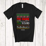 MacnyStore - Personalized 7th Grade Elf Squad; Lovely Christmas Lights Sweater; Custom Name Students Teacher T-Shirt