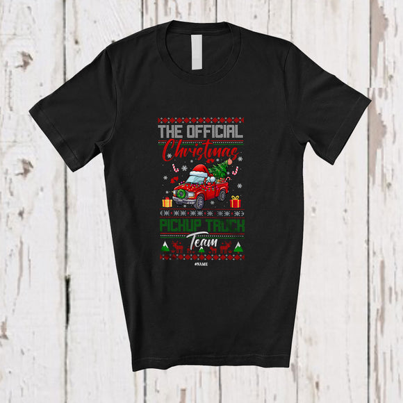 MacnyStore - Personalized Custom Name Official Christmas Pickup Truck Team; Lovely X-mas Sweater Driver T-Shirt