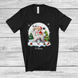 MacnyStore - Personalized Custom Name Santa Corgi Riding Llama; Merry Christmas Moon Snow Animal T-Shirt
