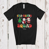 MacnyStore - Personalized Custom Name CNA Nurse Squad; Humorous Christmas Tree Snowman Santa T-Shirt