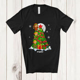 MacnyStore - Personalized Custom Name Elf Building Christmas Tree; Merry X-mas Snow Elf; Family T-Shirt