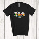 MacnyStore - Personalized Custom Name Three X-mas Beer Glasses; Amazing Christmas Lights Snow Drinking T-Shirt