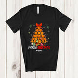 MacnyStore - Personalized Custom Name Merry Christmas; Humorous X-mas Tree Orange; Farming Fruit Vegan T-Shirt