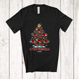 MacnyStore - Personalized Custom Name Merry Orcamas; Amazing Christmas Tree Plaid Orca Killer Whale T-Shirt
