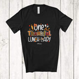 MacnyStore - Personalized Custom Name One Thankful Lunch Lady; Awesome Thanksgiving Leopard Plaid Coffee T-Shirt