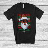 MacnyStore - Personalized Custom Name 3Ho; Awesome Christmas Black Afro African Santa Face; Family T-Shirt