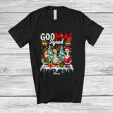 MacnyStore - Personalized Custom Name Goomas Squad; Lovely Christmas Three Santa Reindeer Goose; Farmer T-Shirt