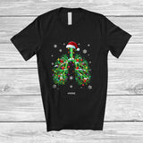 MacnyStore - Personalized Santa Lungs X-mas Lights; Amazing Christmas Custom Name Respiratory Therapy T-Shirt