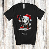 MacnyStore - Personalized Custom Name Melting Soccer Candy Canes; Joyful Christmas Santa Player Sport T-Shirt