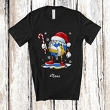 MacnyStore - Personalized Custom Name Melting Volleyball Candy Canes; Joyful Christmas Santa Player Sport T-Shirt