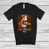 MacnyStore - Personalized Custom Name Bruh It's Fall; Amazing Thanksgiving Tree Horse Drink Coffee Pumpkin T-Shirt