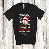MacnyStore - Personalized Custom Name My Christmas Pajama Shirt; Lovely Melting Santa Baseball Player T-Shirt