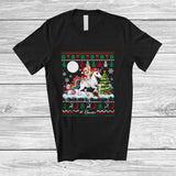 MacnyStore - Personalized Custom Name Santa Corgi Riding Unicorn; Merry Christmas Sweater Moon Animal T-Shirt