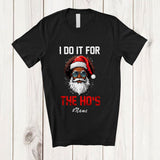 MacnyStore - Personalized Custom Name I Do It For Ho's; Joyful Christmas Black Afro Santa Sunglasses Face T-Shirt