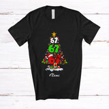 MacnyStore - Personalized Custom Name 6 7 X-mas Tree; Lovely Christmas Lights Six Seven Squad; Family T-Shirt