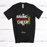 MacnyStore - Personalized Custom Name Baking Christmas Cheer; Amusing X-mas Santa Baking Baker Proud T-Shirt