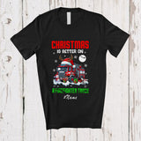 MacnyStore - Personalized Custom Name Christmas Is Better On A Firefighter Truck; Joyful Driving Driver T-Shirt