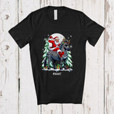 MacnyStore - Personalized Custom Name Santa Riding Zebra Sunglasses; Cheerful Christmas Tree Wild Animal T-Shirt