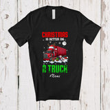 MacnyStore - Personalized Custom Name Christmas Is Better On A Truck; Joyful Driving Driver T-Shirt