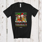 MacnyStore - Personalized Custom Name Two Santa Elf Beer Glasses; Amazing Christmas Sweater Drinking T-Shirt