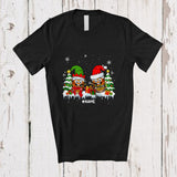 MacnyStore - Personalized Custom Name Two Santa Elf Bourbon Glasses; Amazing Christmas Drinking Drunker T-Shirt