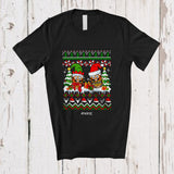 MacnyStore - Personalized Custom Name Two Santa Elf Bourbon Glasses; Amazing Christmas Sweater Drinking T-Shirt