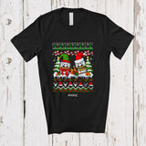 MacnyStore - Personalized Custom Name Two Santa Elf Rum Glasses; Amazing Christmas Sweater Drinking T-Shirt