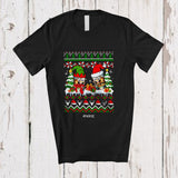 MacnyStore - Personalized Custom Name Two Santa Elf Whiskey Glasses; Amazing Christmas Sweater Drinking T-Shirt