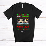 MacnyStore - Personalized Custom Name Have A Llamazing Christmas; Amazing Sweater Three Llama Farmer T-Shirt