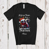 MacnyStore - Personalized Custom Name A Little Funky A Lot Festive; Lovely Christmas Santa Skunk Feral T-Shirt