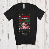 MacnyStore - Personalized Custom Name My Axolotl Stolen My Christmas Sweater; Lovely X-mas Animal Lover T-Shirt