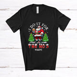 MacnyStore - Personalized I Do It For The Ho's; Cheerful Christmas Custom Name Santa Drinking Whiskey; Drunker T-Shirt
