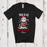 MacnyStore - Personalized Custom Name This Is As Merry As I Get; Humorous Christmas Angry Santa Cat Owner T-Shirt
