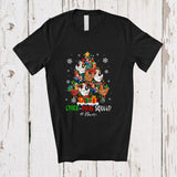 MacnyStore - Personalized Custom Name Chick-mas Squad; Joyful Christmas Tree Chickens X-mas Lights; Farmer T-Shirt