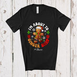 MacnyStore - Personalized Custom Name About To Ginger Snap; Merry Christmas Santa Gingerbread; Baker T-Shirt