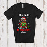 MacnyStore - Personalized Custom Name This Is As Merry As I Get; Humorous Christmas Angry Santa Pit Bull T-Shirt
