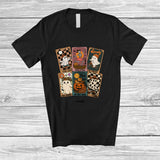 MacnyStore - Personalized Custom Name Ghost Tarot Card Collection; Scary Halloween Boo Activities; Family T-Shirt