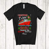 MacnyStore - Personalized Custom Name Christmas Cruise 2025 Together; Joyful Elf Friends Family Group T-Shirt