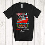 MacnyStore - Personalized Custom Name Christmas Cruise 2025 Together; Joyful Santa Friends Family Group T-Shirt