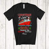 MacnyStore - Personalized Custom Name Christmas Cruise 2025 Together; Joyful Snowman Friends Family Group T-Shirt