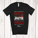 MacnyStore - Personalized Custom Name Dental Squad; Lovely Christmas Sweater Tooth Squad; Dentist Group T-Shirt