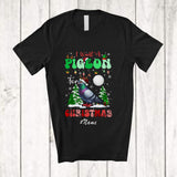 MacnyStore - Personalized Custom Name I Want A Pigeon For Christmas; Lovely Santa Pigeon Bird X-mas Tree T-Shirt