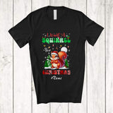 MacnyStore - Personalized Custom Name I Want A Squirrel For Christmas; Lovely Santa Squirrel Animal X-mas Tree T-Shirt