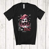 MacnyStore - Personalized Custom Name Boo I'm Eight; Lovely Halloween 8th Birthday Ghost Witch; Girls Family T-Shirt