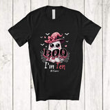 MacnyStore - Personalized Custom Name Boo I'm Ten; Lovely Halloween 10th Birthday Ghost Witch; Girls Family T-Shirt