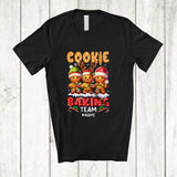 MacnyStore - Personalized Custom Name Cookie Baking Team; Joyful Christmas Three Gingerbread; Baker T-Shirt