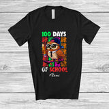 MacnyStore - Personalized Custom Name 100 Days Of School; Awesome 100th Day Owl Counting Studying T-Shirt